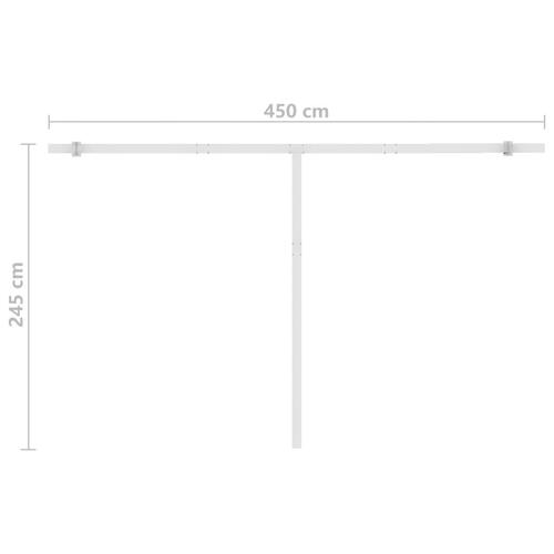 Fritstående markise 450x300 cm automatisk betjening antracitgrå