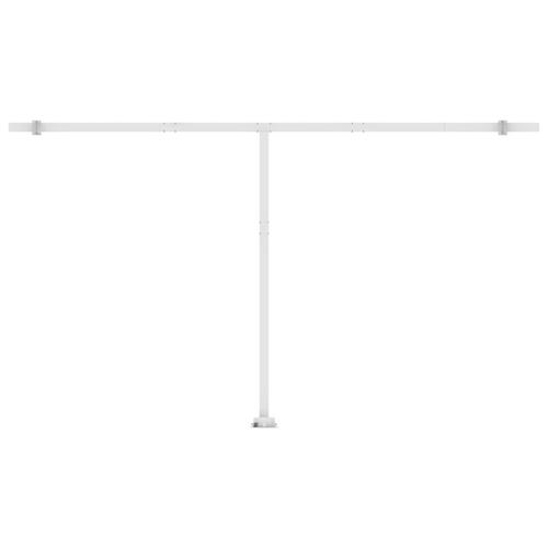 Markise m. LED-lys 500x300 cm manuel betjening cremefarvet