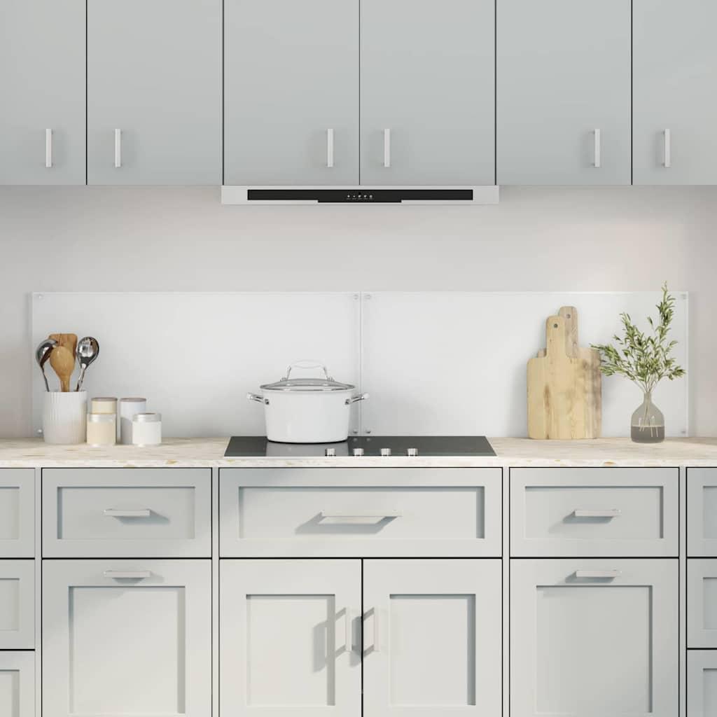 Køkken bagvæg 2 stk Transparent 90 x 40 cm hærdet glas billede