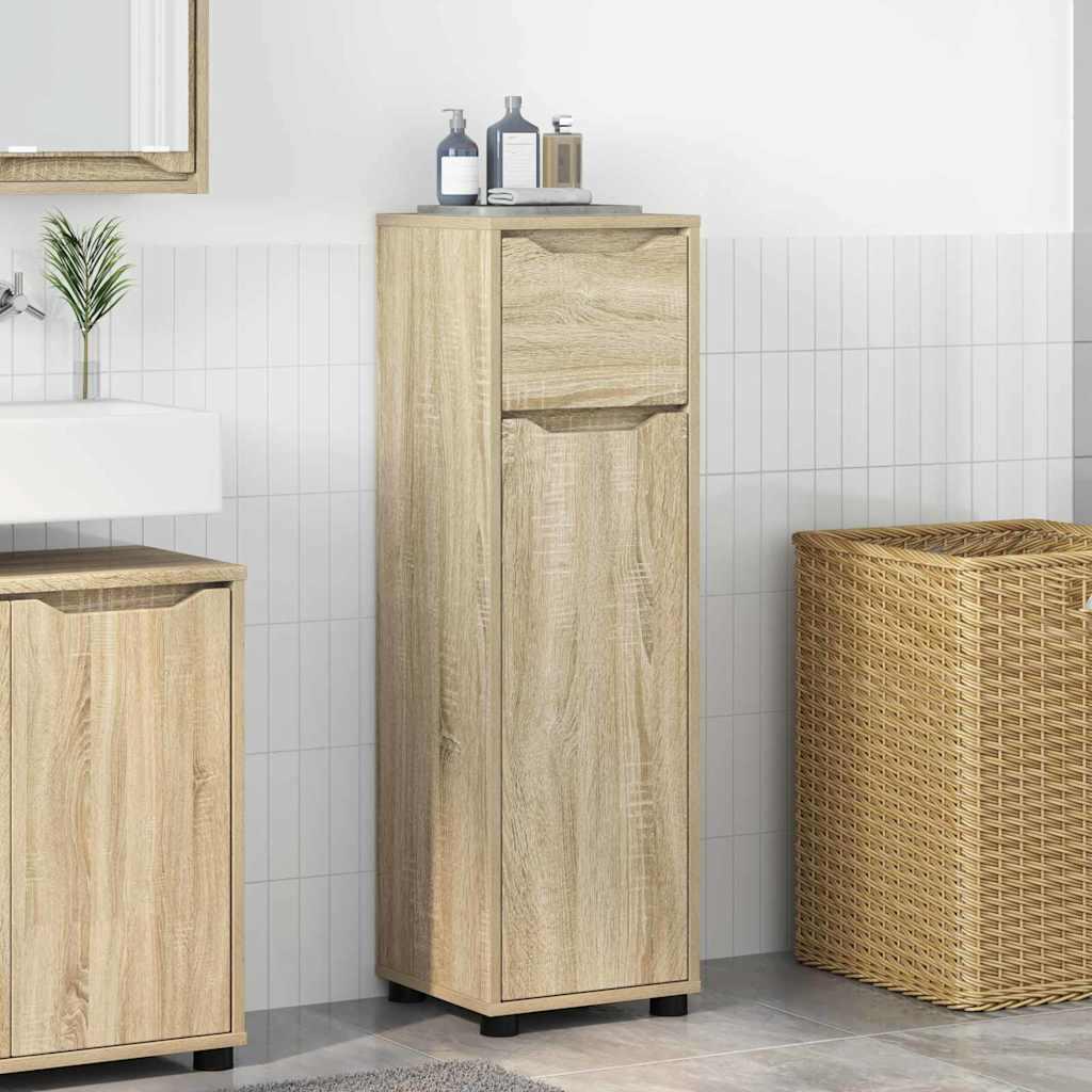 Badeværelsesskab Sonoma eg 30,5 x 30 x 101 cm Konstrueret træ billede