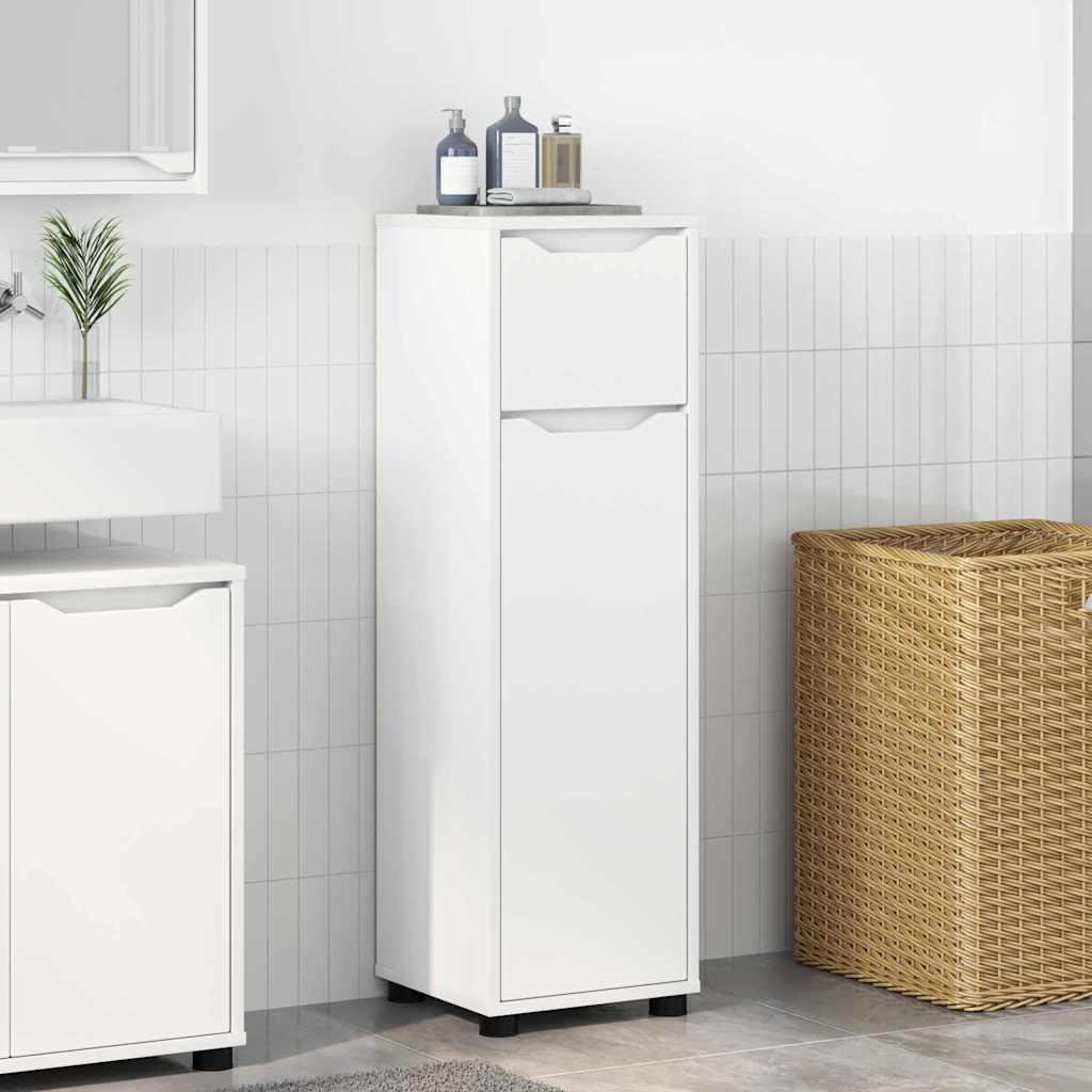 Badeværelsesskab Hvid 30,5 x 30 x 101 cm Konstrueret træ billede