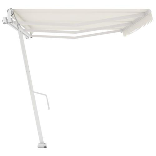 Fritstående markise 600x300 cm automatisk betjening cremefarvet