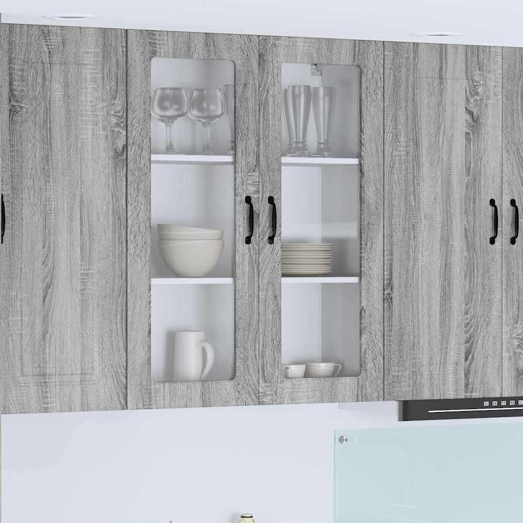Vægskab til køkken Grå Sonoma 80 x 31 x 100 cm Konstrueret træ billede