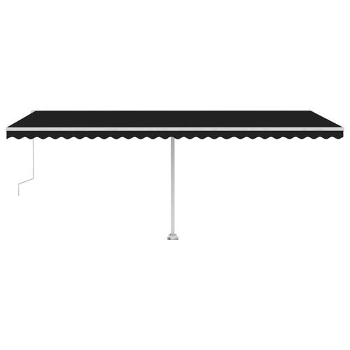 Fritstående markise 600x300 cm automatisk betjening antracitgrå