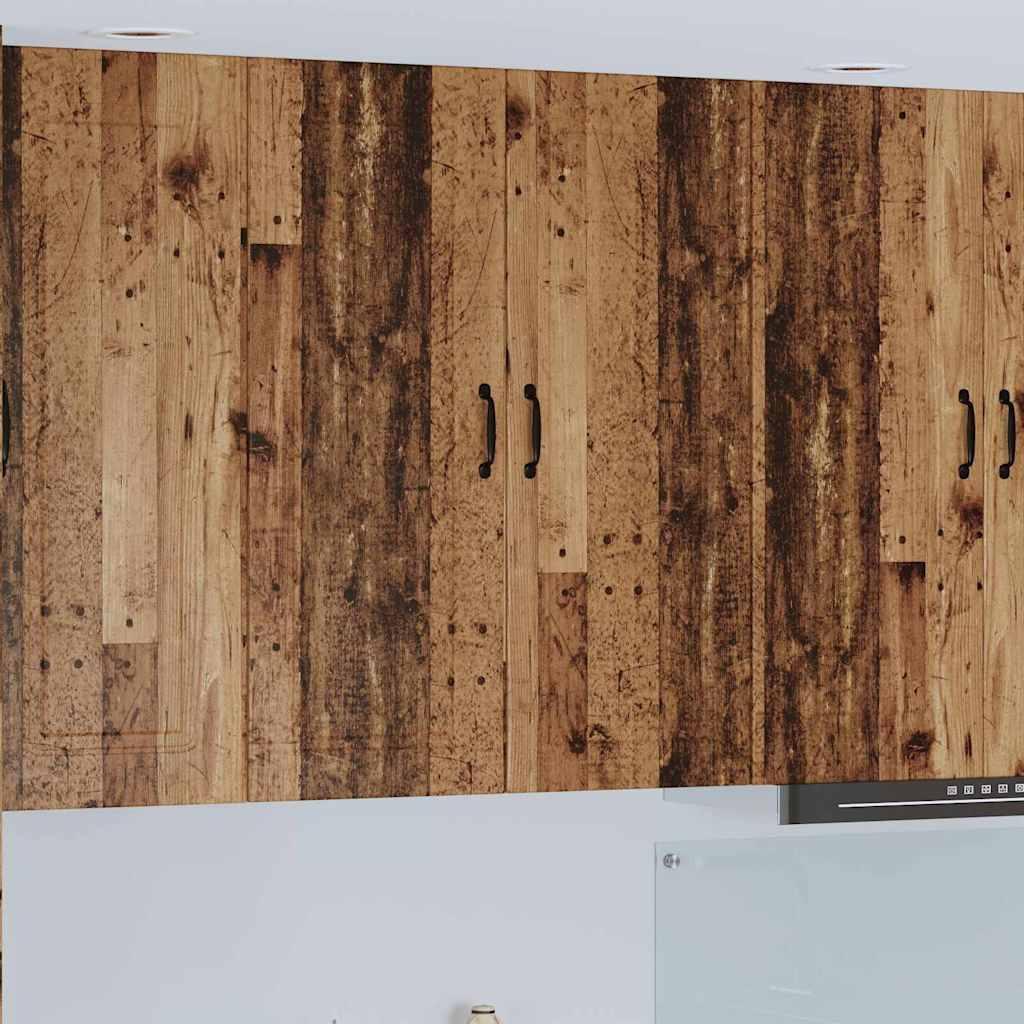 Vægskab til køkken Gammelt træ 80 x 31 x 100 cm Konstrueret træ billede