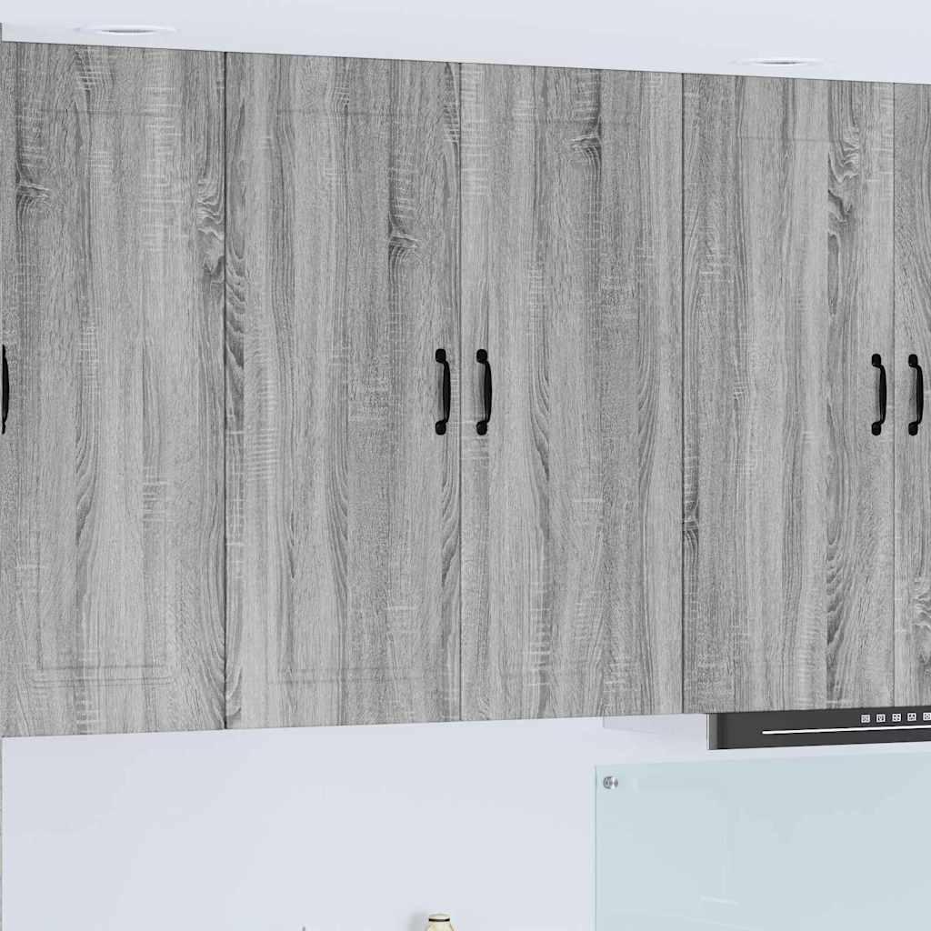 Vægskab til køkken Grå Sonoma 80 x 31 x 100 cm Konstrueret træ billede