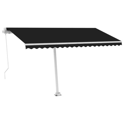 Fritstående markise 400x350 cm manuel betjening antracitgrå