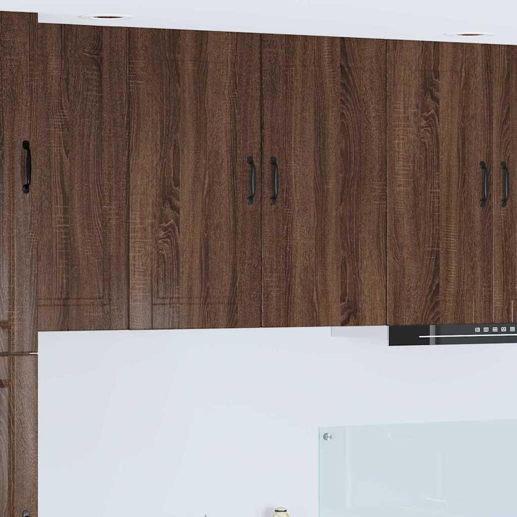 Vægskab til køkken Brun eg 80 x 31 x 80 cm Konstrueret træ billede