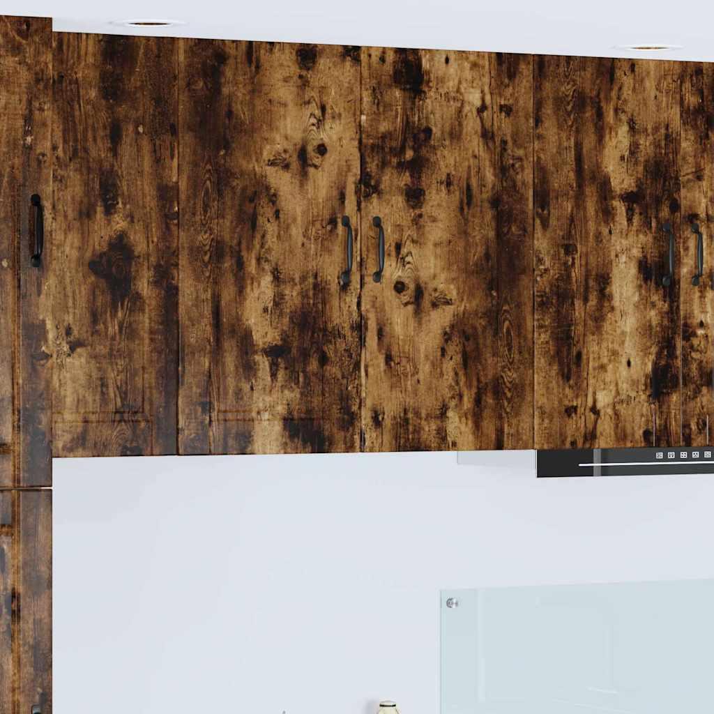 Vægskab til køkken Røget eg 80 x 31 x 80 cm Konstrueret træ billede