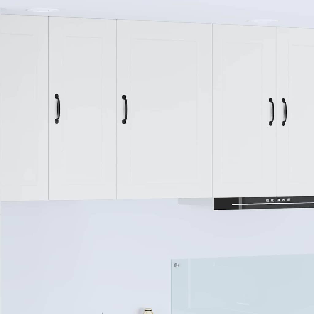 Vægskab til køkken med hylde Høj gloss hvid 50 x 31 x 80 cm billede