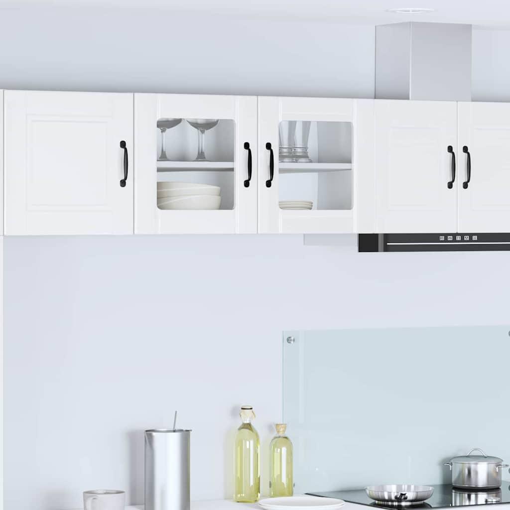 Vægskab til køkken med hylde Høj gloss hvid 80 x 31 x 40 cm billede