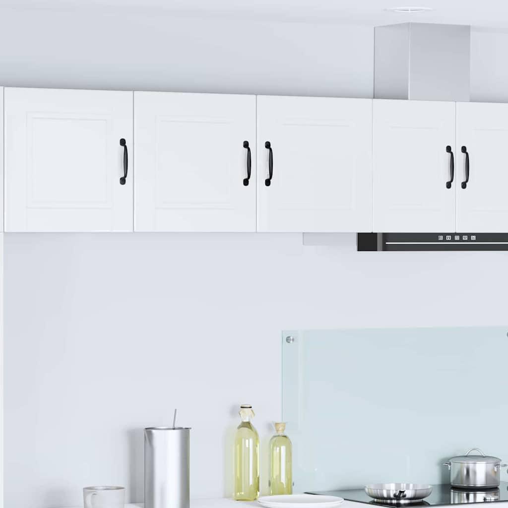 Vægskab til køkken med hylde Høj gloss hvid 80 x 31 x 40 cm billede