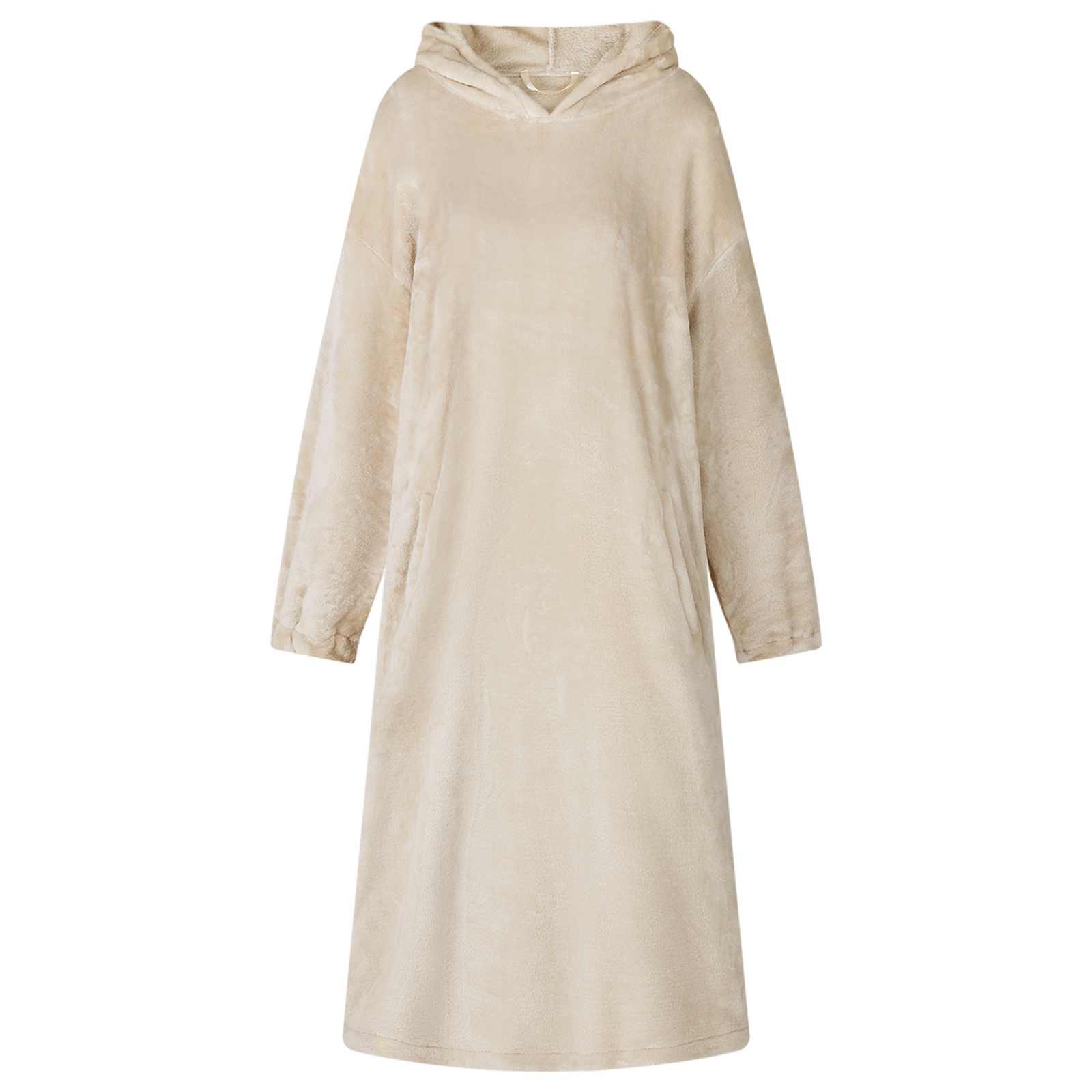 Tæppe-hoodie Beige s Flannel billede