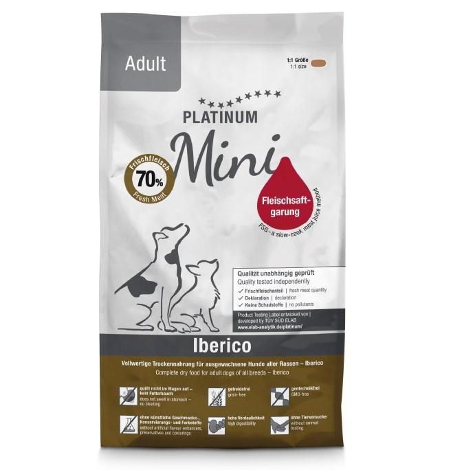 Hundefoder til små hunde PLATINUM Adult Iberico Mini, semi‑moist – 900 g billede
