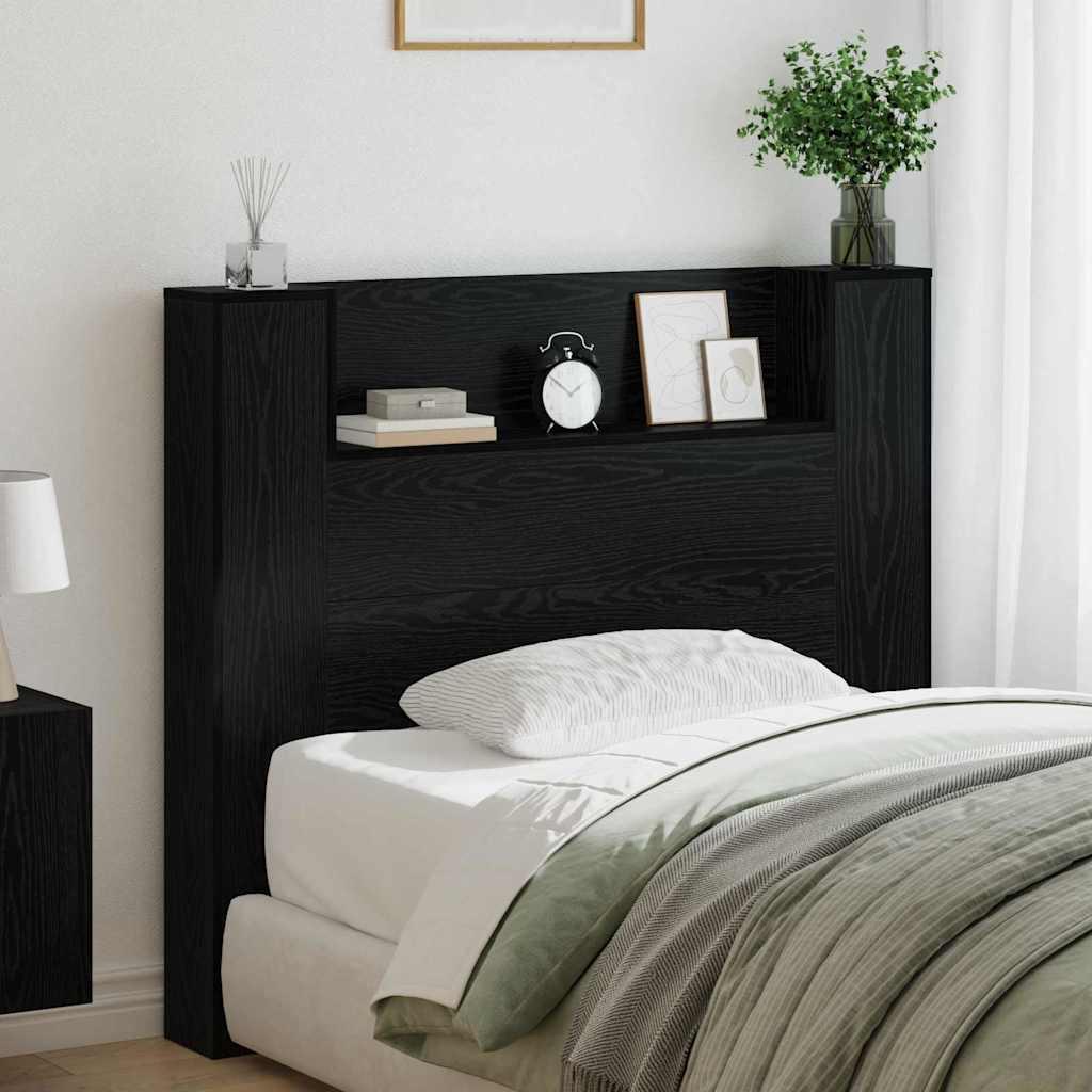 Hovedgærde Sort eg 120 x 15 x 103,5 cm Konstrueret træ billede