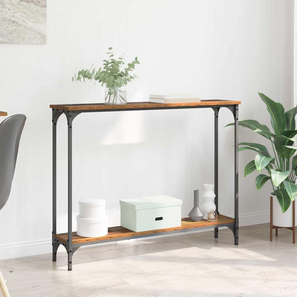 Konsolbord Gammelt træ 102 x 23 x 15.5 cm Konstrueret træ billede