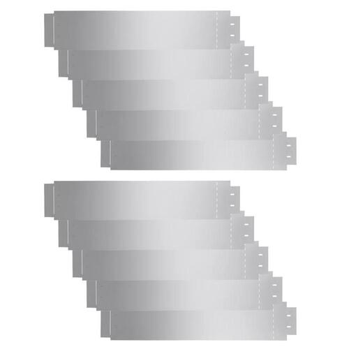 Bedkanter 10 stk. galvaniseret stål 100 x 20 cm