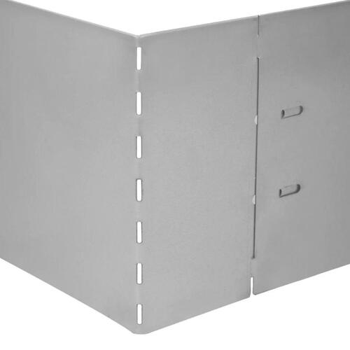 Bedkanter 10 stk. galvaniseret stål 100 x 20 cm