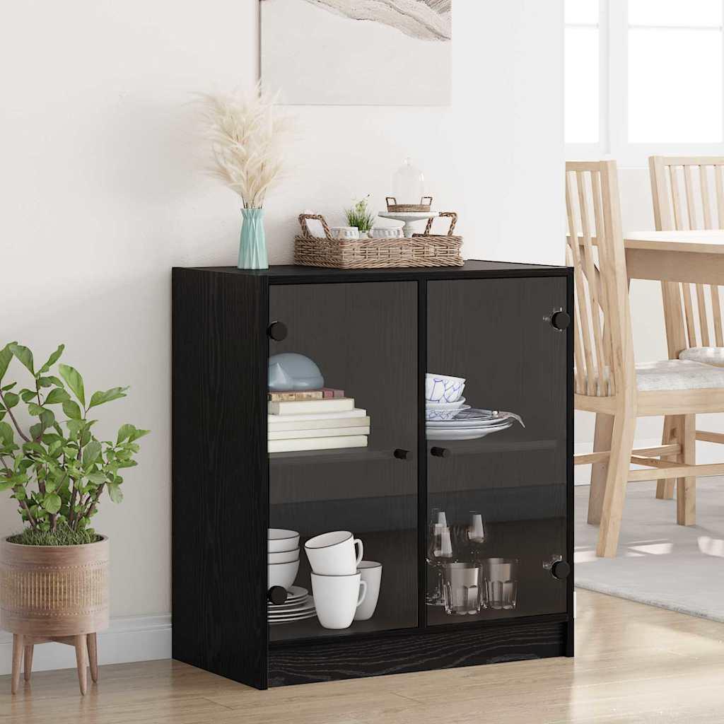 Sideskab Sort eg 68 x 37 x 75,5 cm Konstrueret træ billede