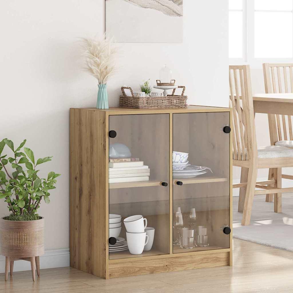 Sideskab Artisan Egetræ 68 x 37 x 75,5 cm Konstrueret træ billede