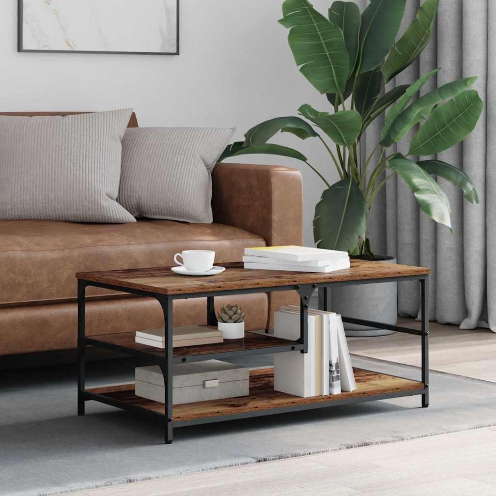 Sofabord Gammelt træ 90 x 49 x 40 cm Konstrueret træ billede