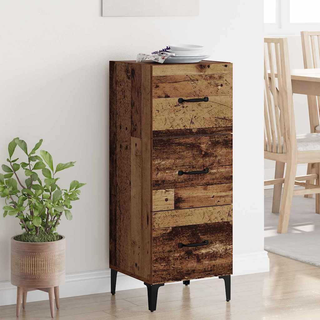 Sidebord Gammelt træ 34,5 x 34 x 90 cm Konstrueret træ billede