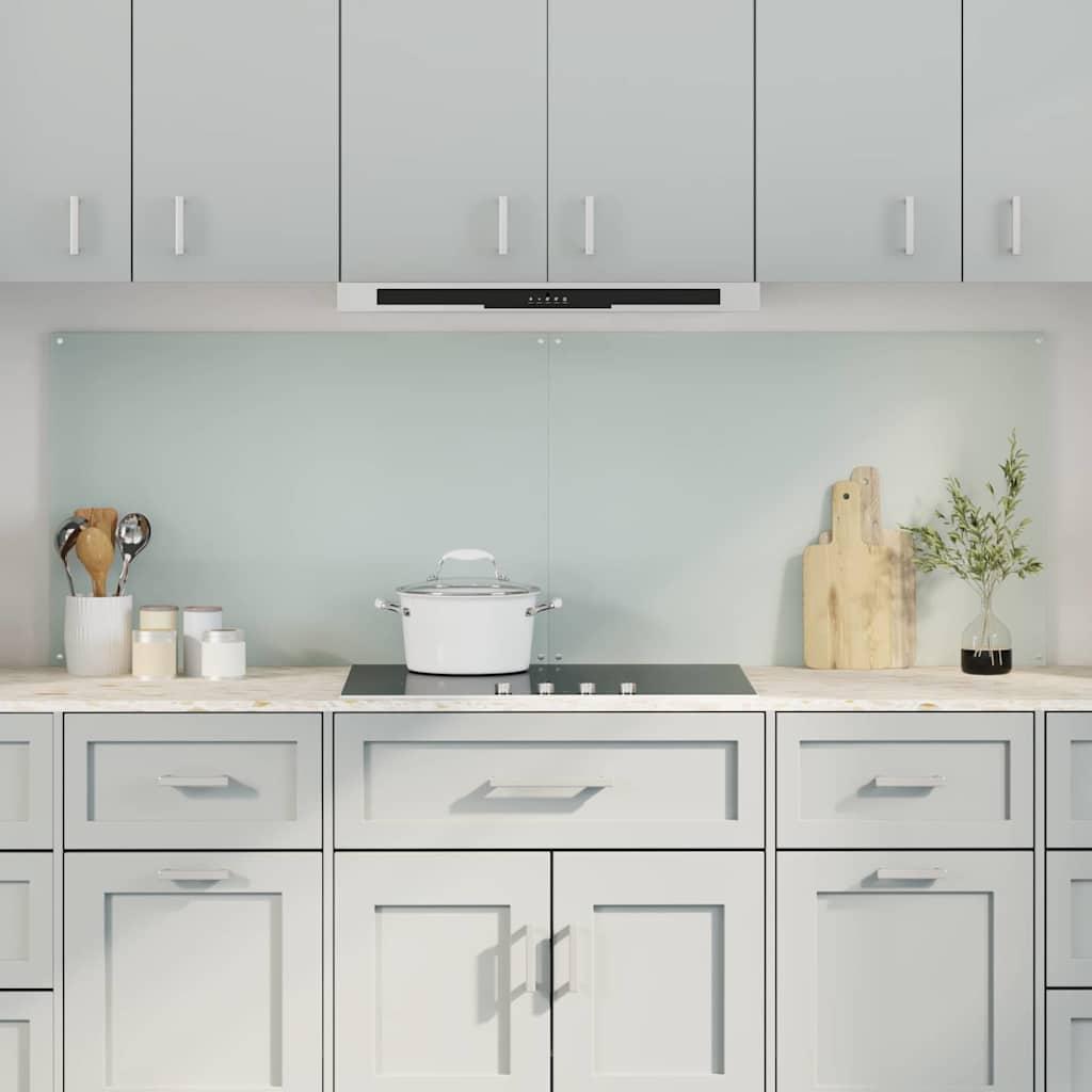 Køkken bagvæg 2 stk Hvid 90 x 60 cm hærdet glas billede