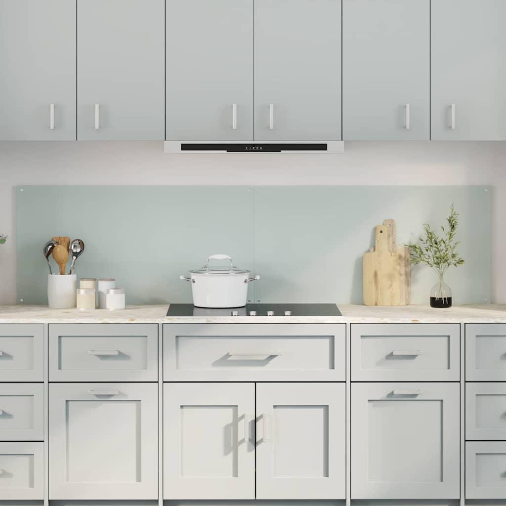 Køkken bagvæg 2 stk Hvid 100 x 50 cm hærdet glas billede