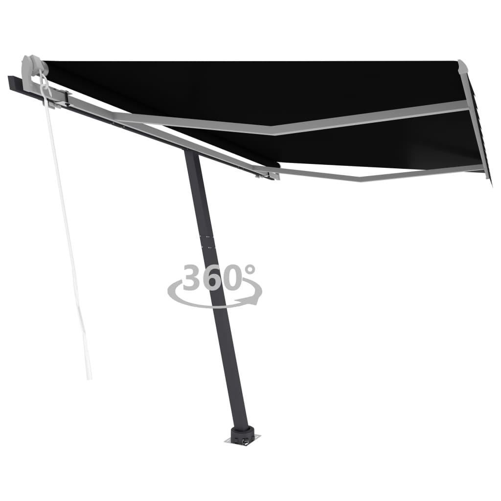Fritstående markise 300x250 cm automatisk betjening antracitgrå