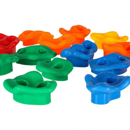 Klatregreb til børn – farverige klatresten 20 stk. med skruer