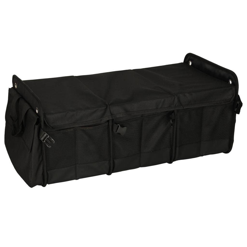 Bagagerumsorganizer med termotaske til bil - 37 × 75 × 32 cm, sort billede