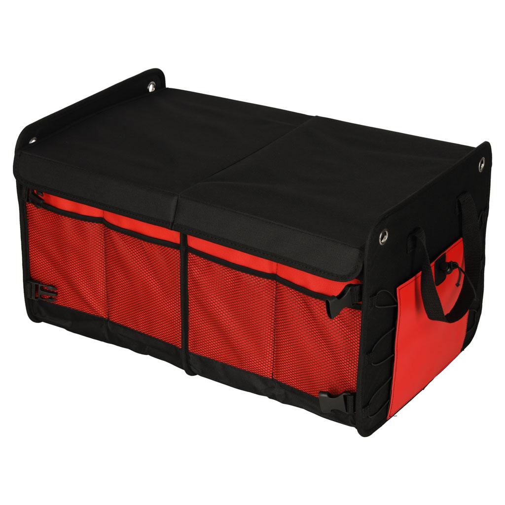 Bagagerumsorganizer til bil - sort/rød, 60 l, 58 × 37 × 32 cm billede