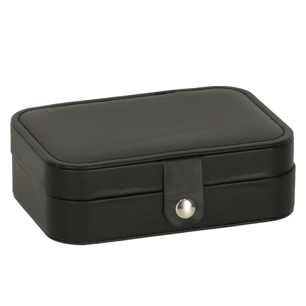 Smykkeskrin rejse-organizer - sort, 16 × 11 × 5 cm billede