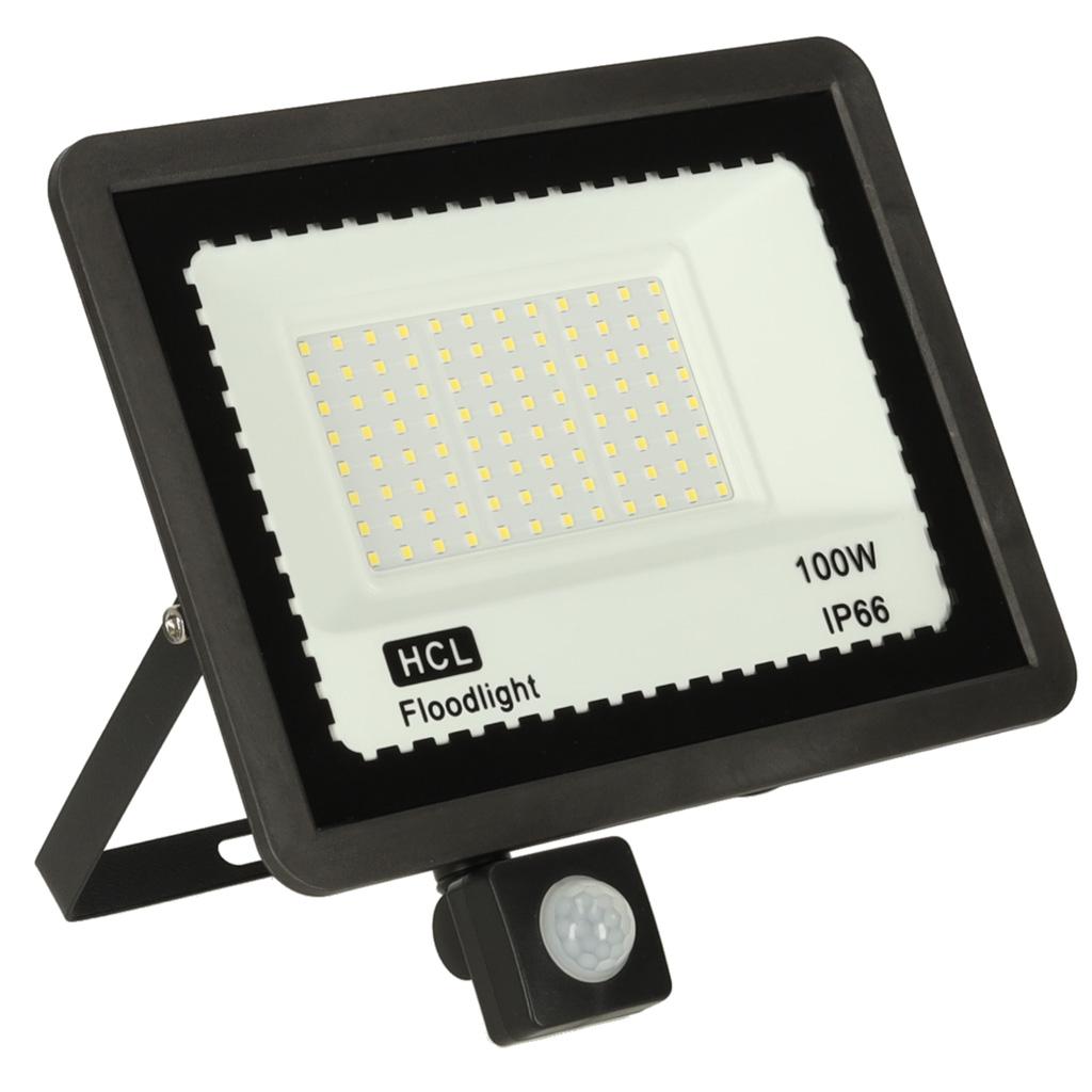 LED projektør med bevægelsessensor 100 W, koldt lys billede