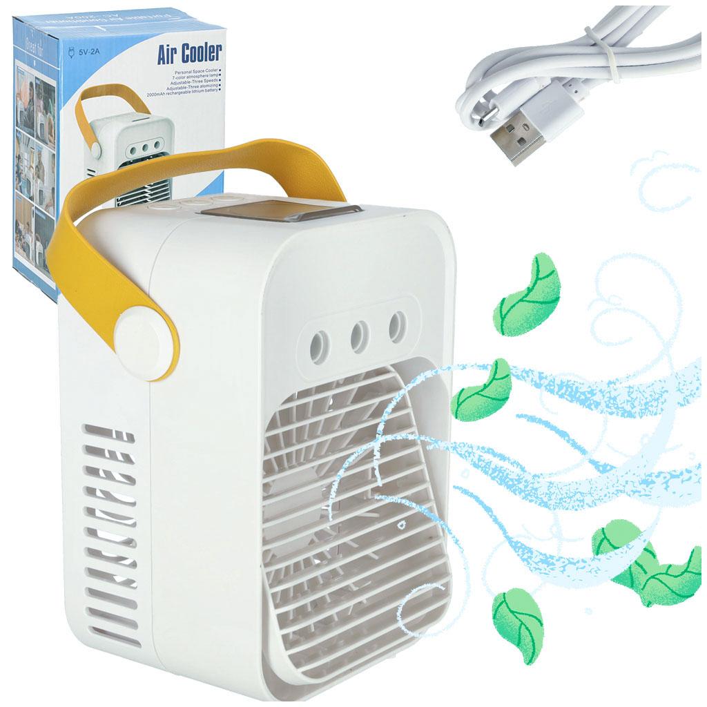 LuftkÃ¸ler med ventilator og luftfugter - USB, hvid