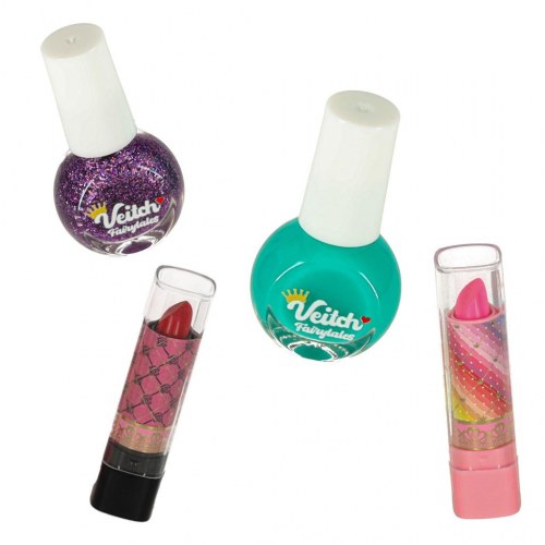 Makeup sæt til børn – 22 dele med regnbue-nederdel og enhjørninge-makeuptaske