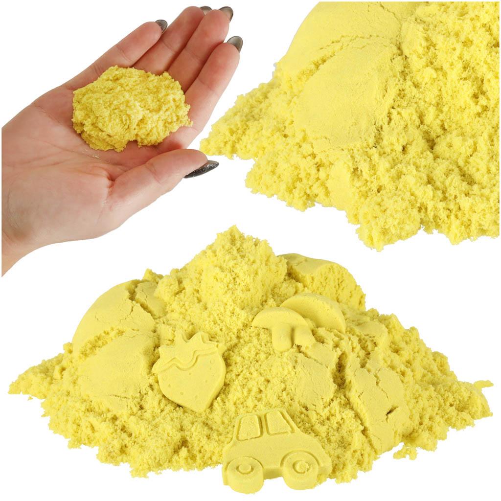 Magisk sand - 1 kg pose, gul billede