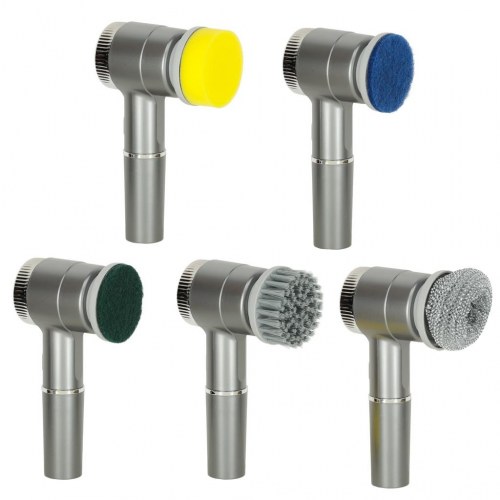 Elektrisk rengøringsbørste 5‑i‑1 med LED og 3 hastigheder