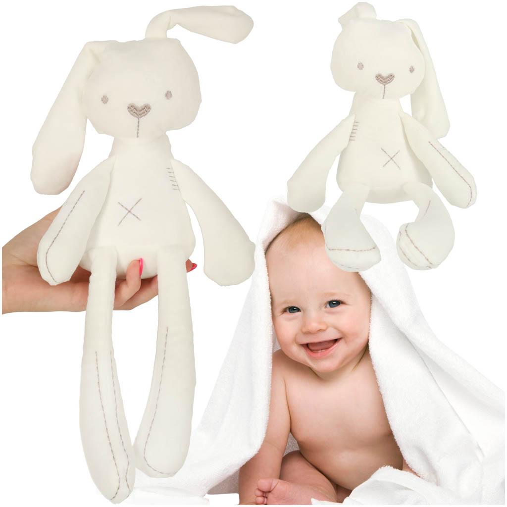 Krammedyr kanin plysbamse 49 cm - hvid billede