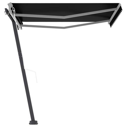 Fritstående markise 350x250 cm automatisk betjening antracitgrå