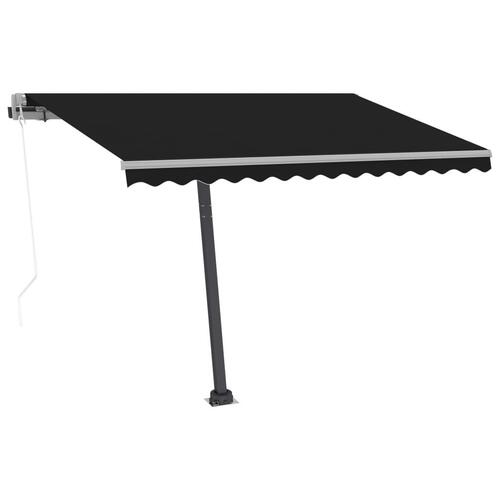Fritstående markise 350x250 cm automatisk betjening antracitgrå