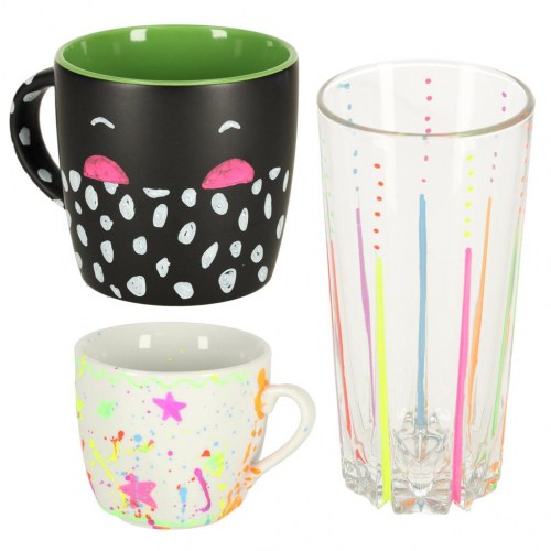 Kridtmarkere til glas, tavler og skilte – vaskbare, 8 stk