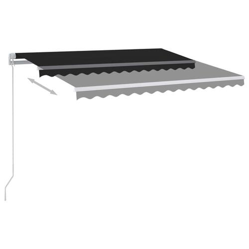Fritstående markise 350x250 cm automatisk betjening antracitgrå