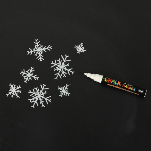 Kridtmarkere til glas, tavler og skilte – vaskbare, 8 stk