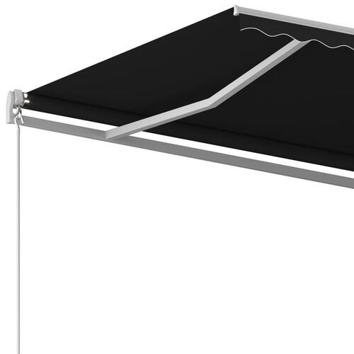 Fritstående markise 350x250 cm automatisk betjening antracitgrå