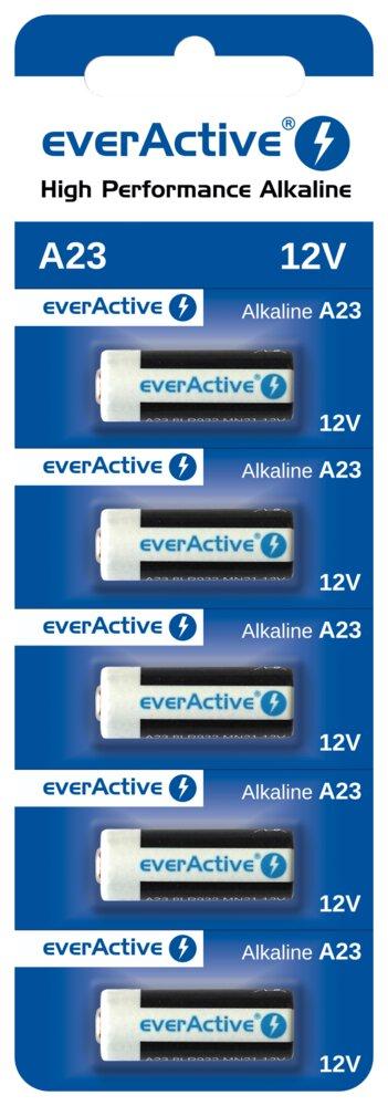 Batteri A23 12V alkaliske – everActive (5-pak) billede