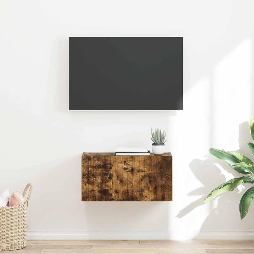 TV vægskab Røget eg 60 x 31 x 29.5 cm Konstrueret træ billede