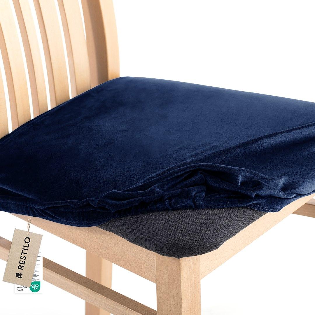 Sofabetræk RESTILO Sento - indigo, glat, klassisk billede