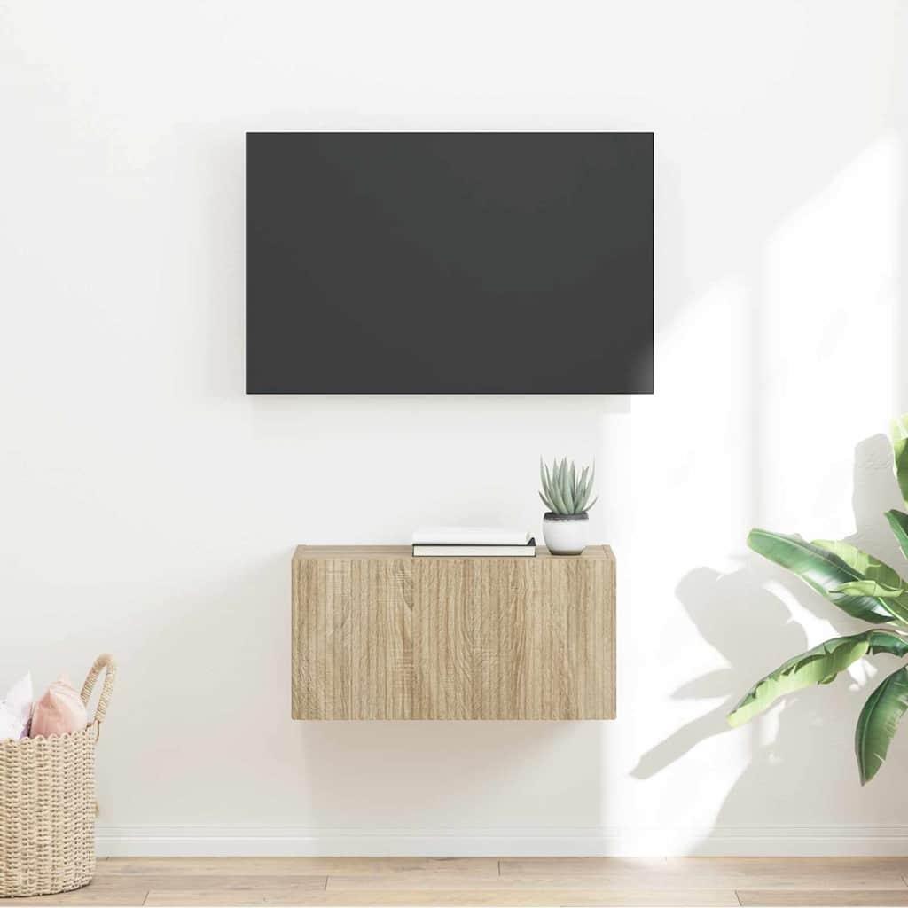 TV vægskab Vægmonteret Sonoma 60 x 31 x 29.5 cm Konstrueret træ billede