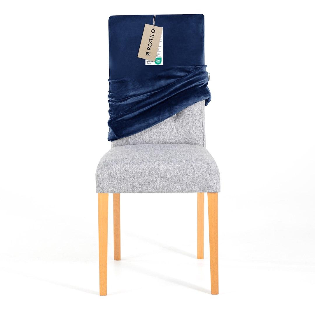 Sofabetræk RESTILO Sento - indigo, glat, klassisk billede